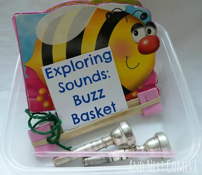 Exploring sounds: a bee themed buzz basket from And Next Comes L