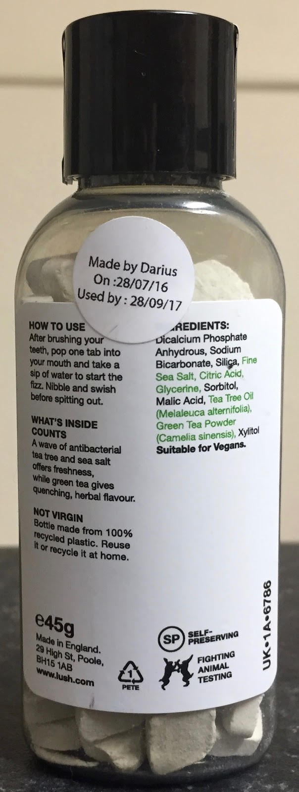 All Things Lush UK Ugai Solid Mouthwash Tabs