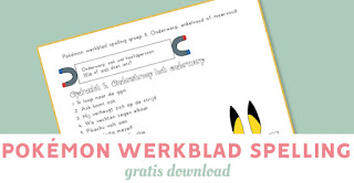 pokemon werkblad spelling