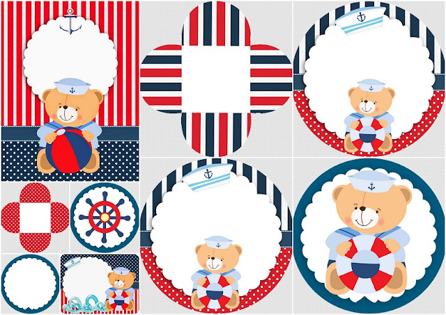 Sailor Bear: Free Printable Kit. Sailor Bear: Free Printable Kit.