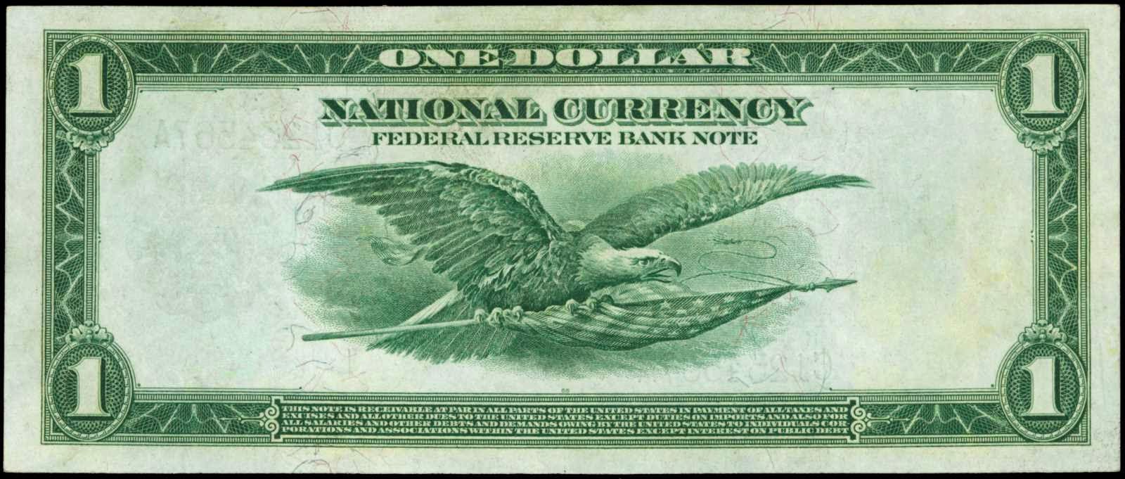 United States Dollar Note Flying Eagle
