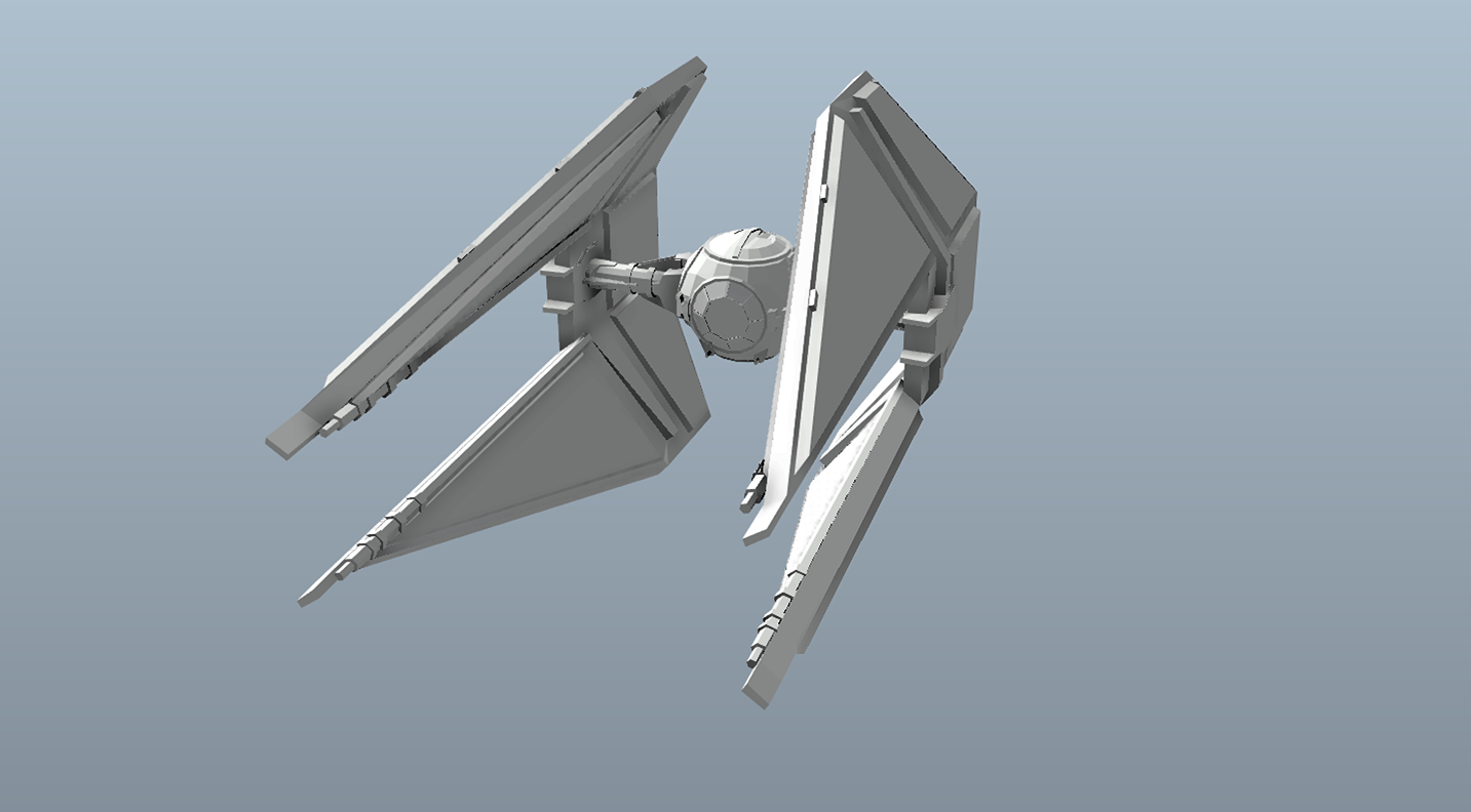 Big Star Wars OBJ Giveaway - Tie Saber 3d model Big Star Wars OBJ Giveaway - Tie Saber 3d model