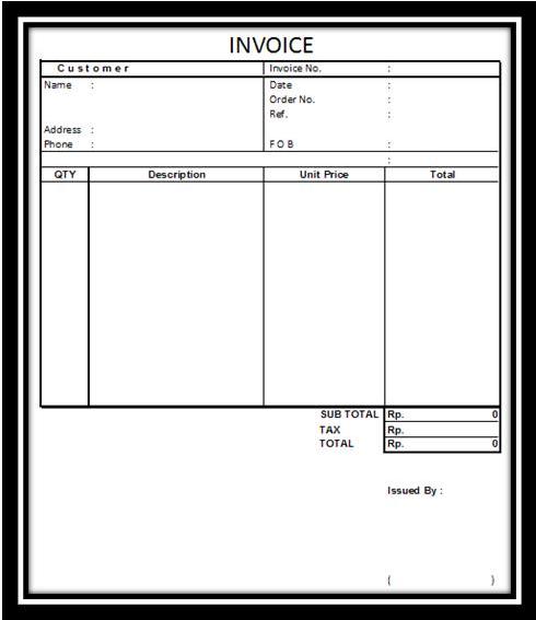 Image Contoh Invoice Form Download