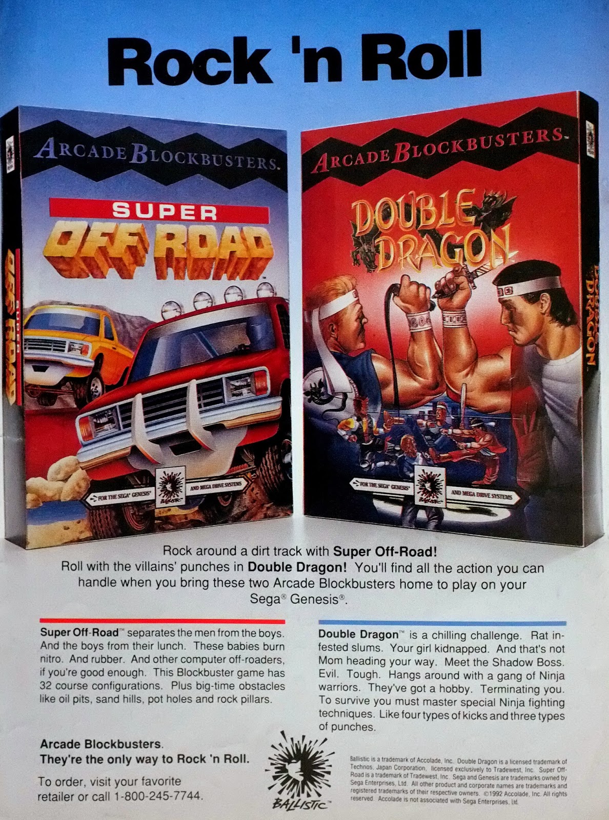 Double Dragon & Super Off Road advertisment
