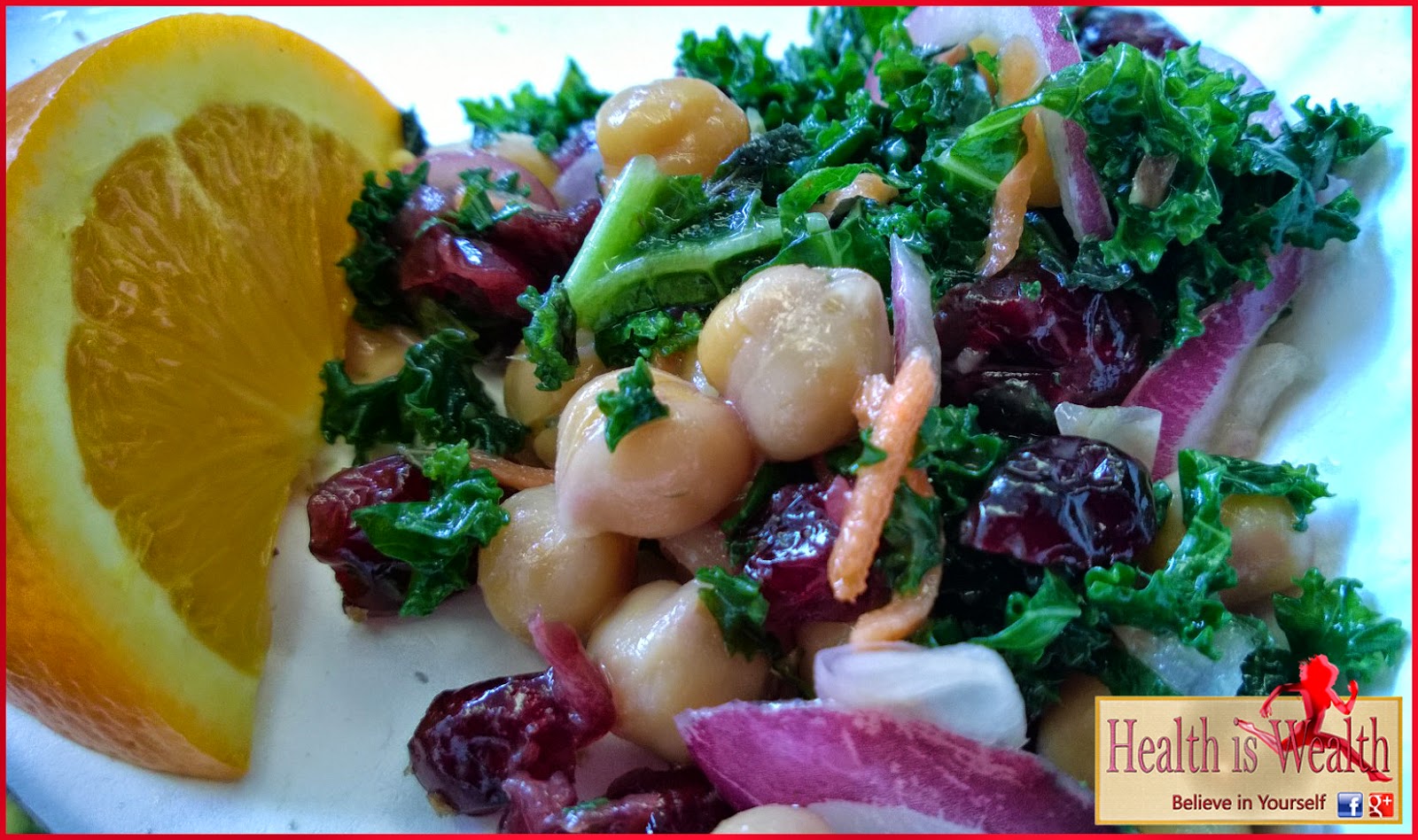 Strong and Beyond Kale Chickpea & Cranberry Salad