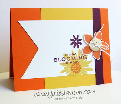 Stampin' Up! Flower Patch Birthday Card #stampinup www.juliedavison.com