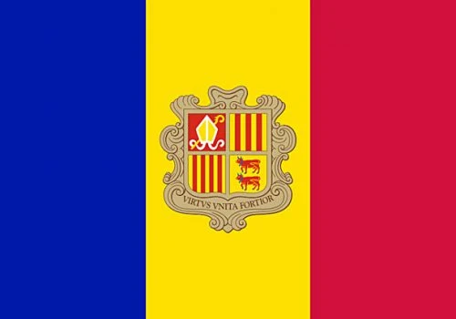 Gambar Bendera negara Andorra