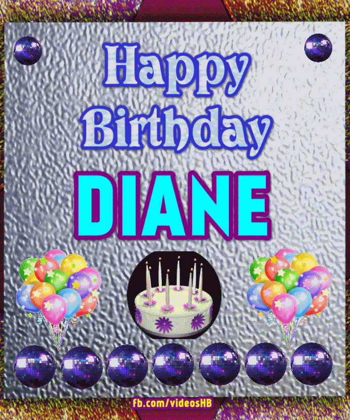 Happy Birthday Diane image gif.