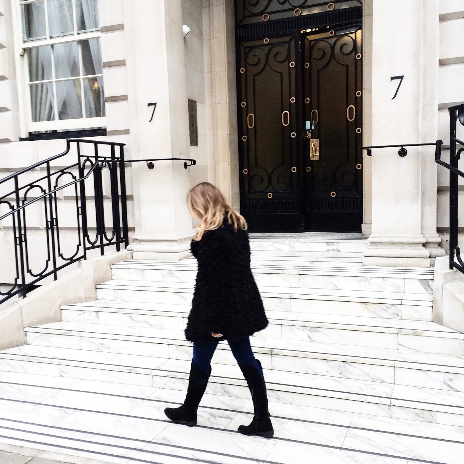 Faux Fur Black Coat