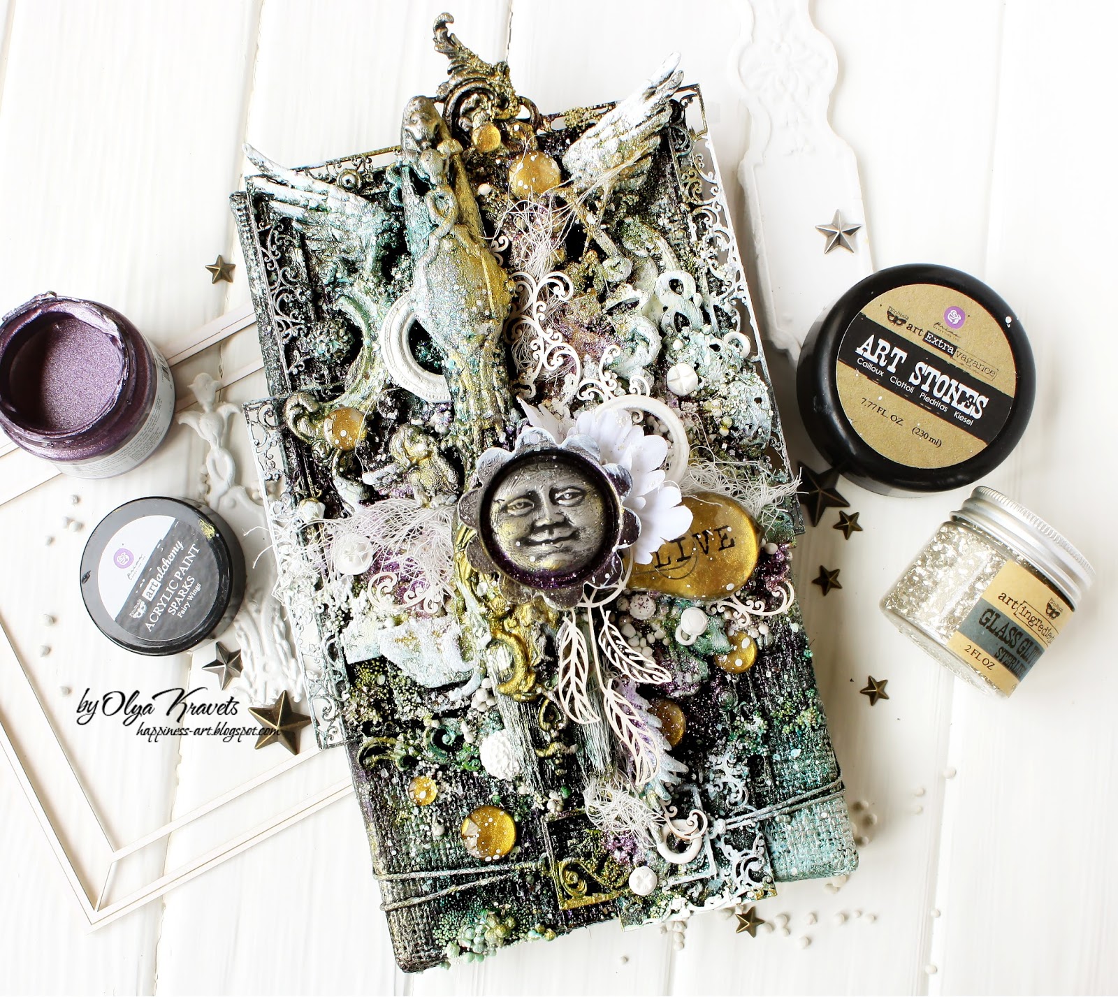 Olya Kravets Canvas "Live" for Scrapiniec. Video tutorial