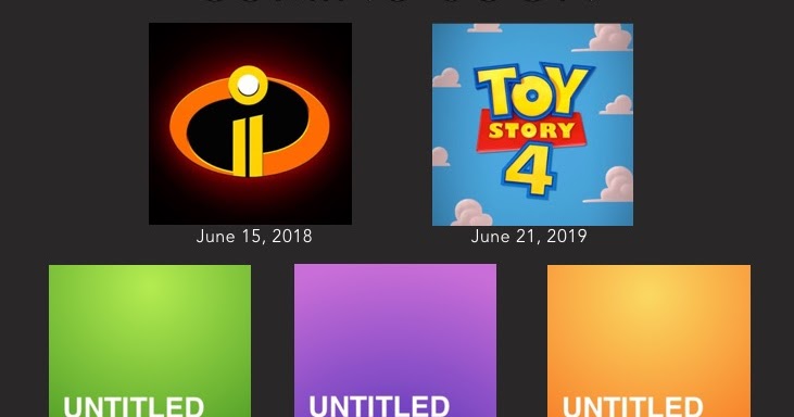 Pixar's Next 5 Films Release Dates From 20182022