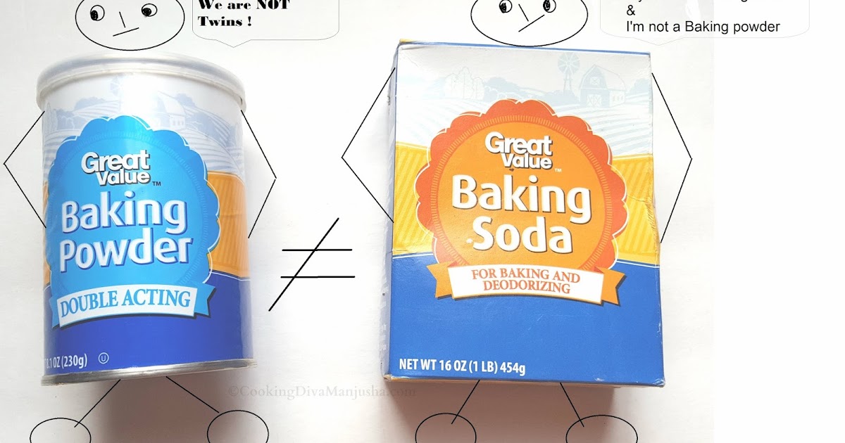 Baking Soda and Baking Powder are not twinsThere is indeed a
