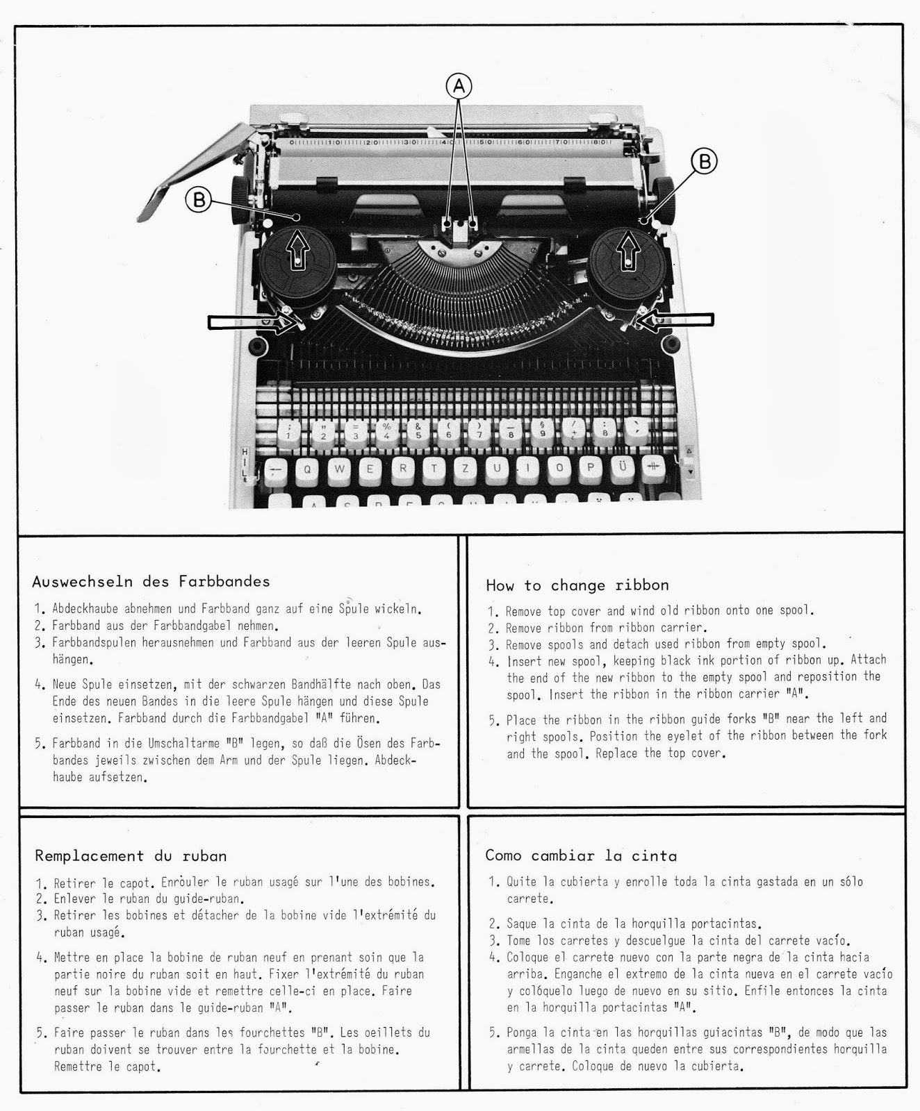 oz.Typewriter: Nakajima ALL Portable Typewriter Manuals: Four Languages