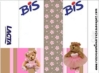 Ballerina Bear: Free Printable Candy Bar Labels. Ballerina Bear Free Printable Labels.