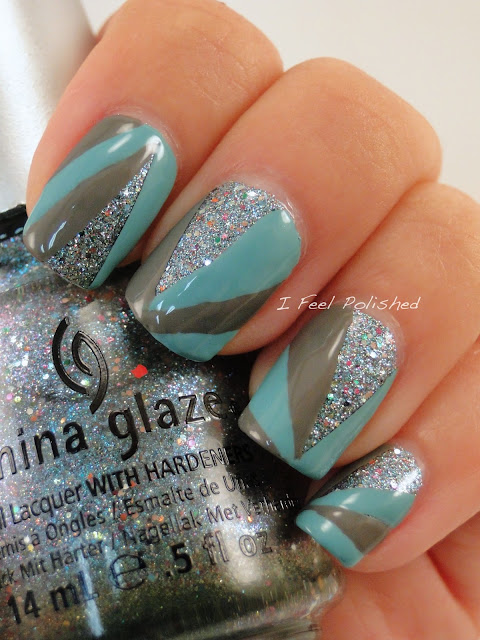 Glitter Starburst Nails