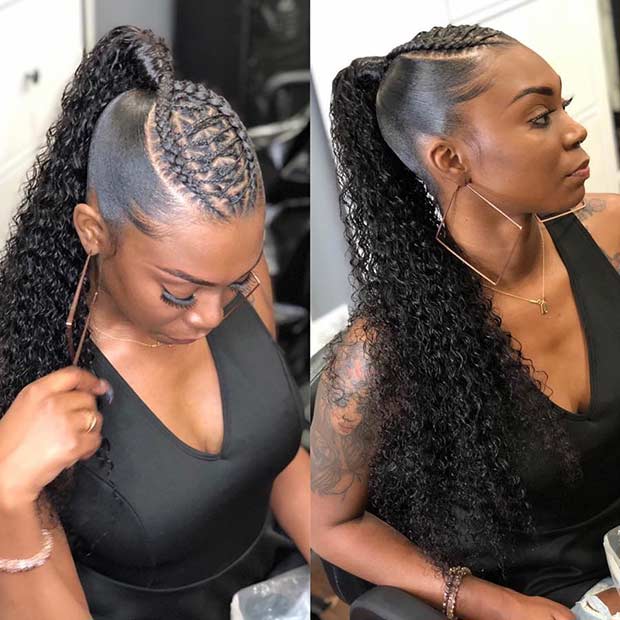 19 Afro Braid Hairstyles Ponytails With Weave That Will Attract