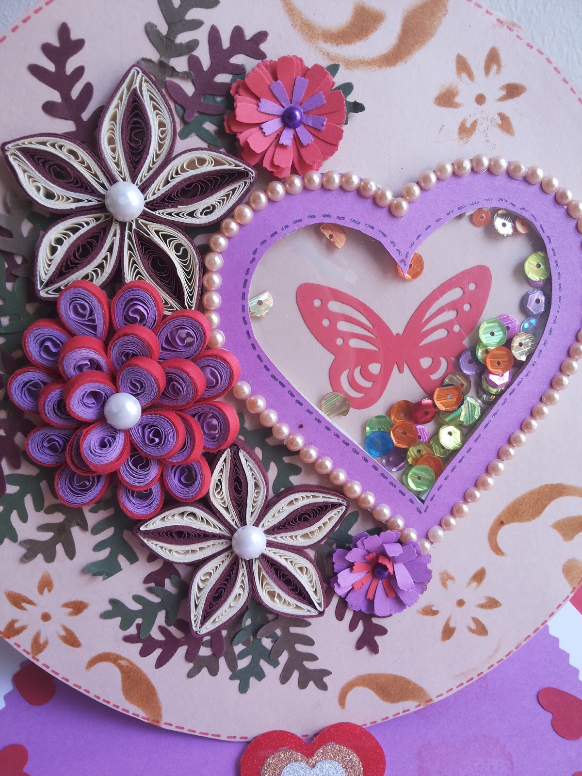 Shivani Creations Easel card with heart shaker