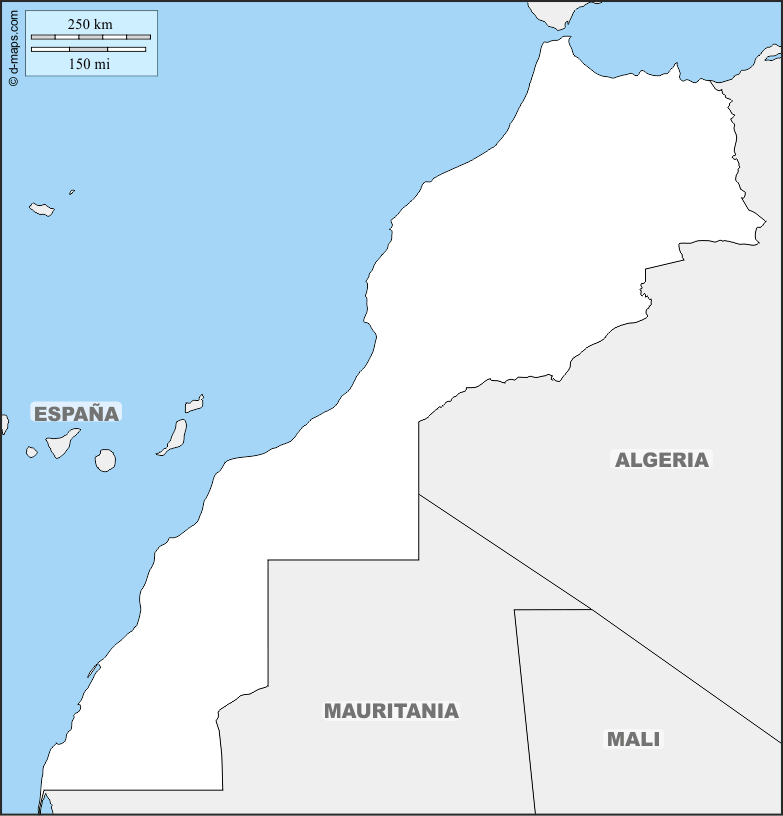 Марокко карта мира на русском