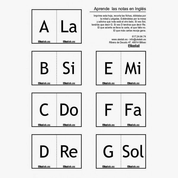 ESCUELA MUNICIPAL DE MÚSICA DE LOGROÑO NOTAS MUSICALES EN INGLES