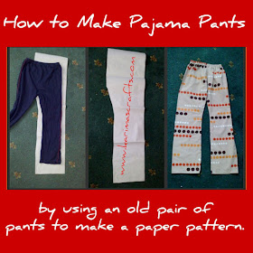 Karima's Crafts: Pajama Pants Mini Tutorial