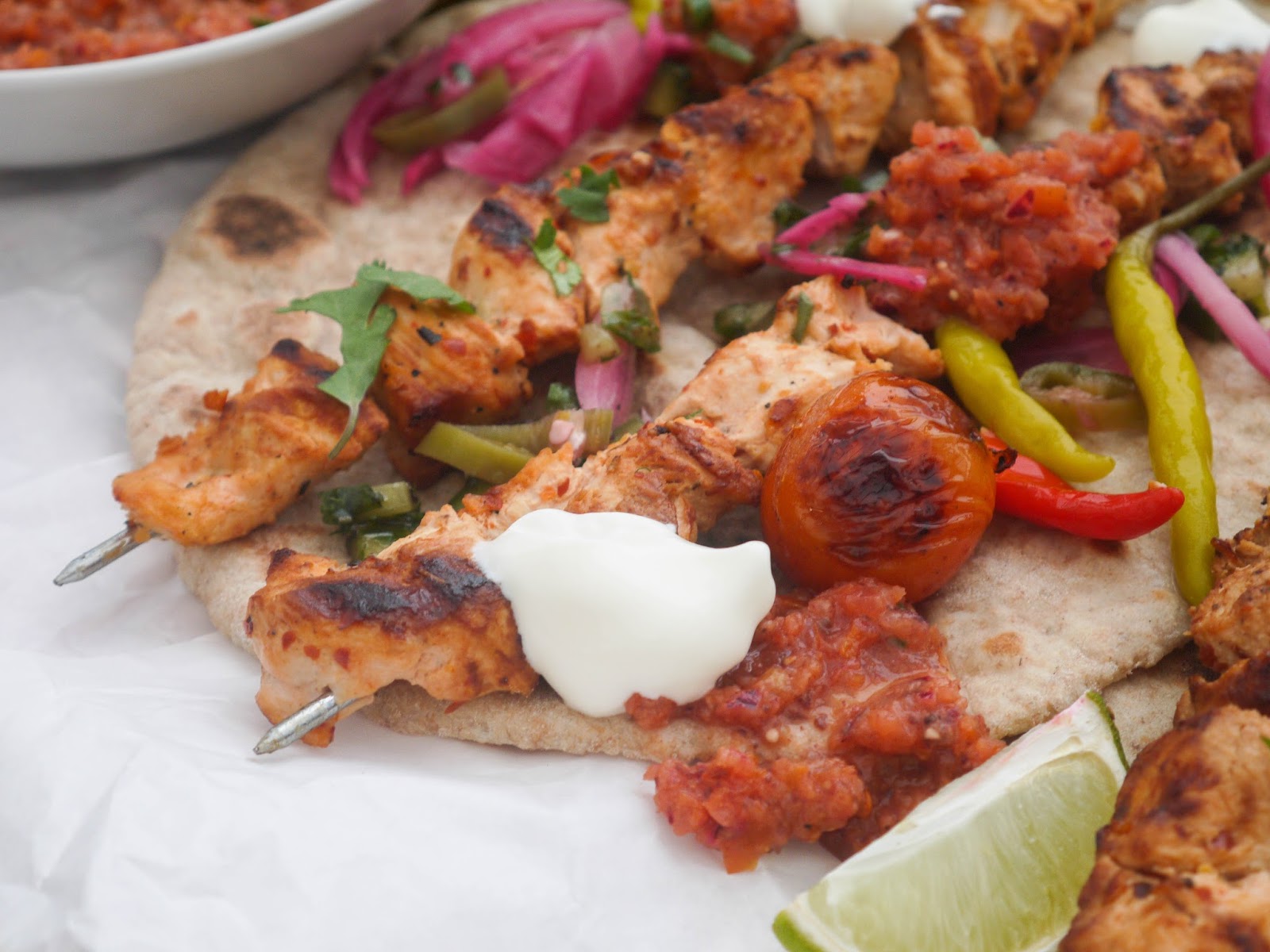 This Muslim Girl Bakes Turkish Chicken Kebabs with Tomato Chilli Sauce.