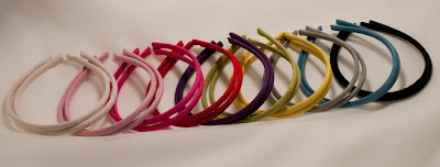 Faux Suede Plastic Covered Headbands