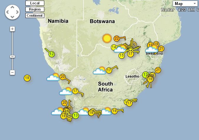 Africa Weather Chart