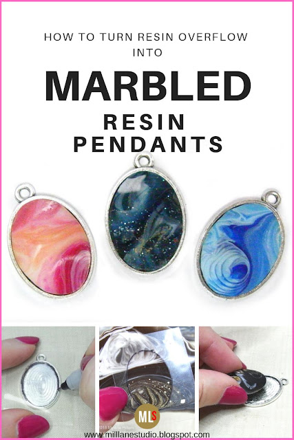 How to make pendants from marbled resin art overflow project sheet