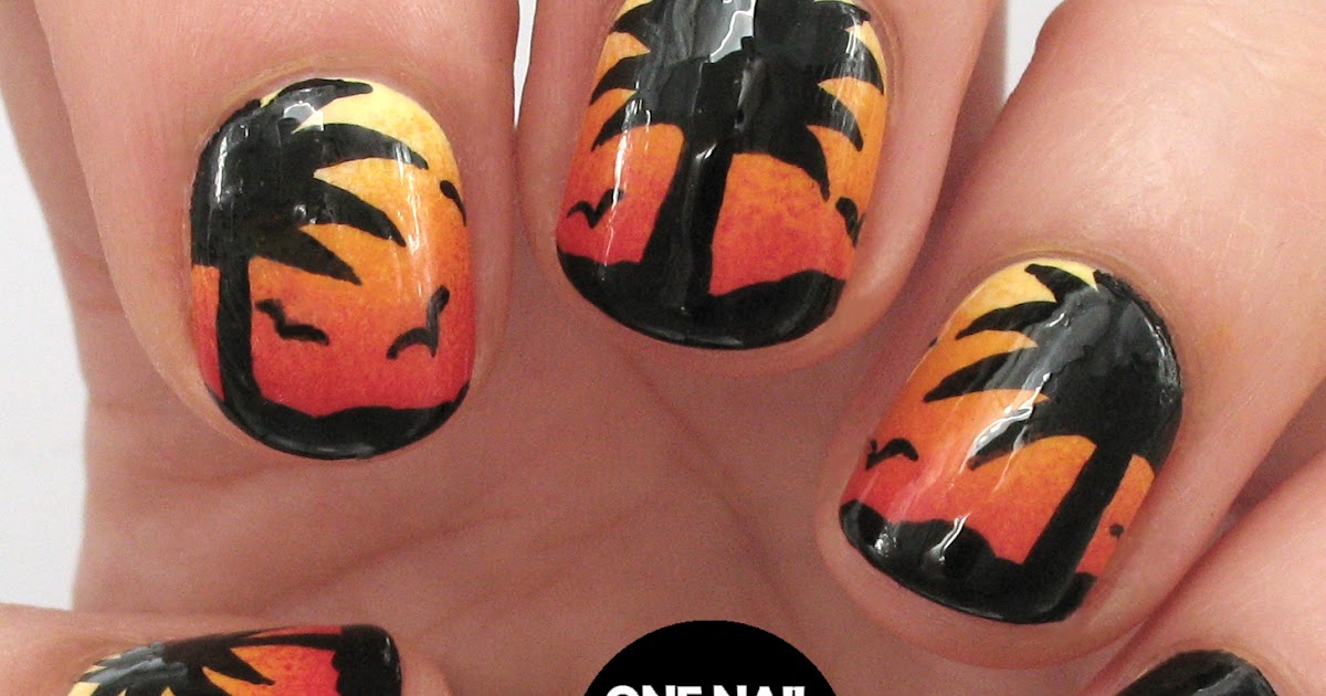 One Nail To Rule Them All: Sunset Nail Art for Avon