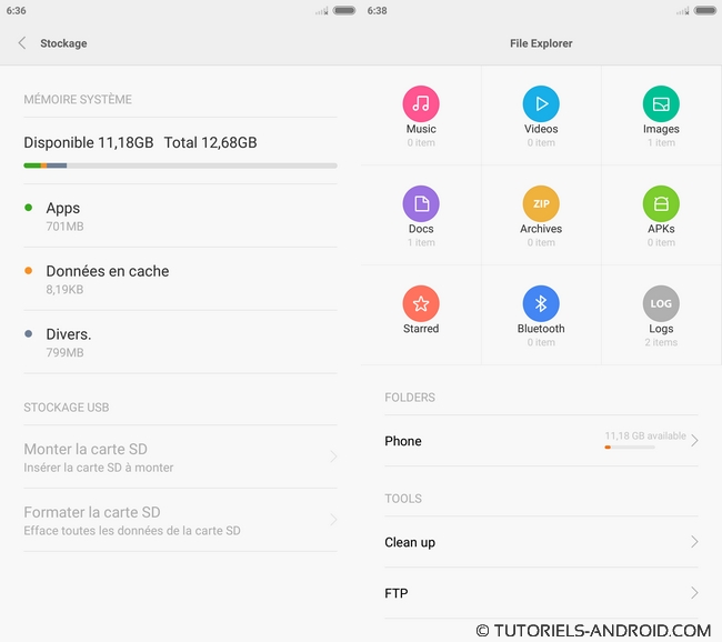 Stockage Mi 4i