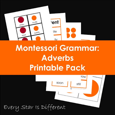 Montessori Grammar: Adverbs Printable Pack