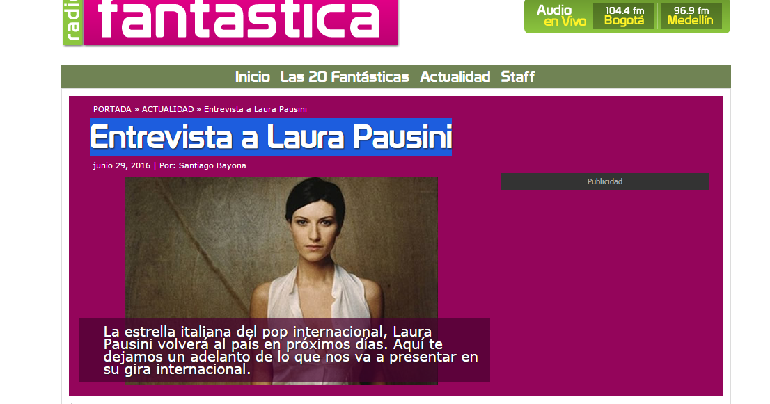 Laura Pausini Fan Club Colombia