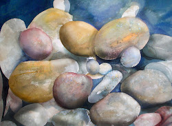 rocks watercolor tumbling paintings hautman amy