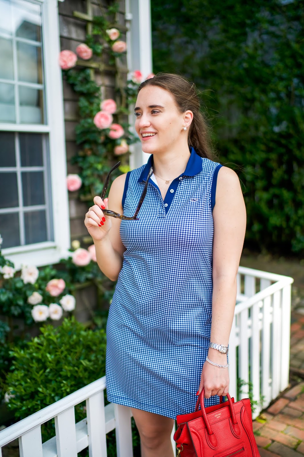 blue polo dress outfit featured by popular New York fashion blogger, Covering the Bases