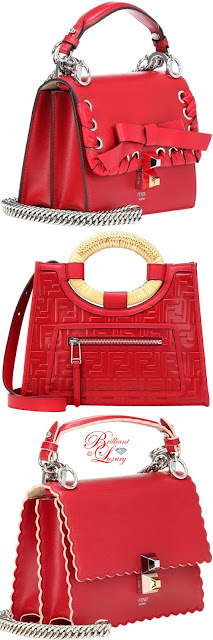 Fendi three different hot red leather bags #brilliantluxury
