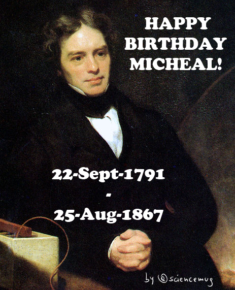 Happy birthday Faraday! (by @sciencemug)
