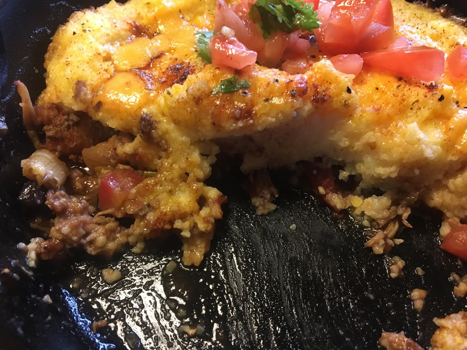 Cooking with Barry & Meta Taco Bake with polenta top crust