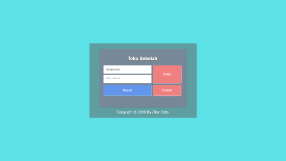 Script Login Form Simple Coding HTML dan CSS Terbaru 2019 - diazocta