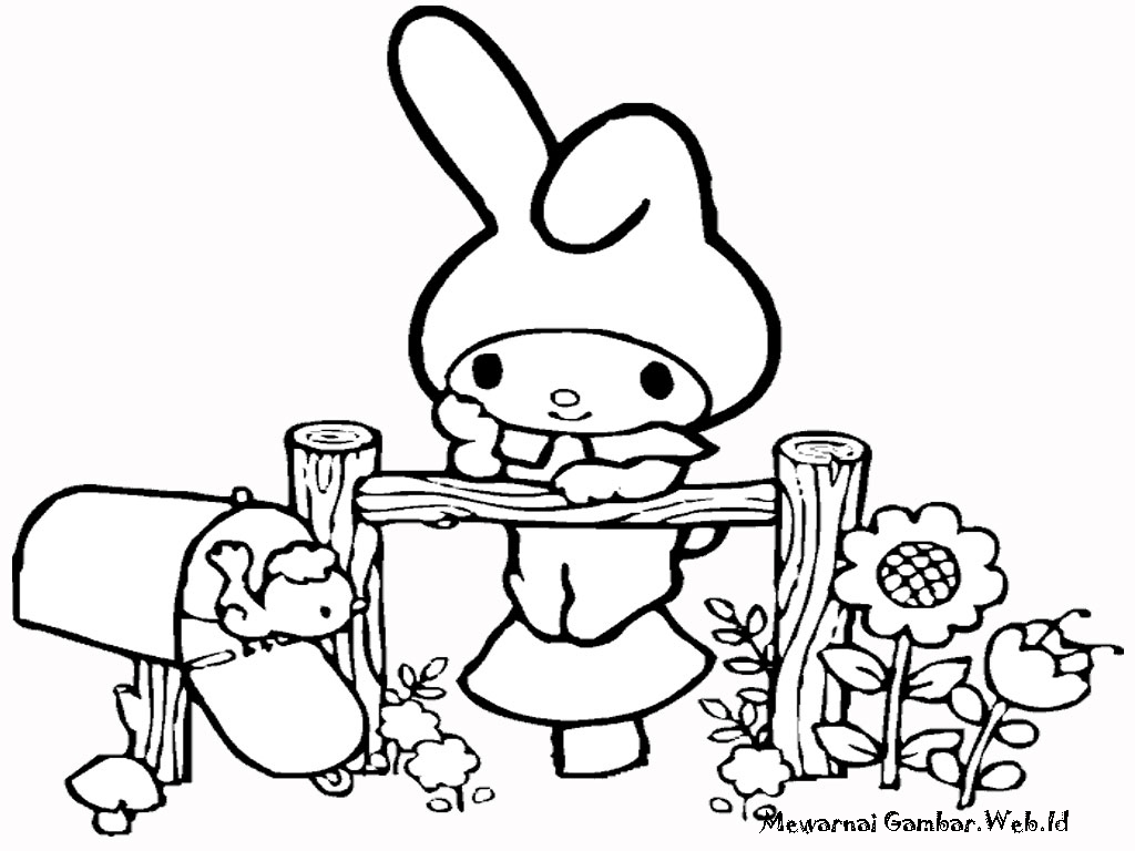 Mewarnai Gambar My Melody | Mewarnai Gambar