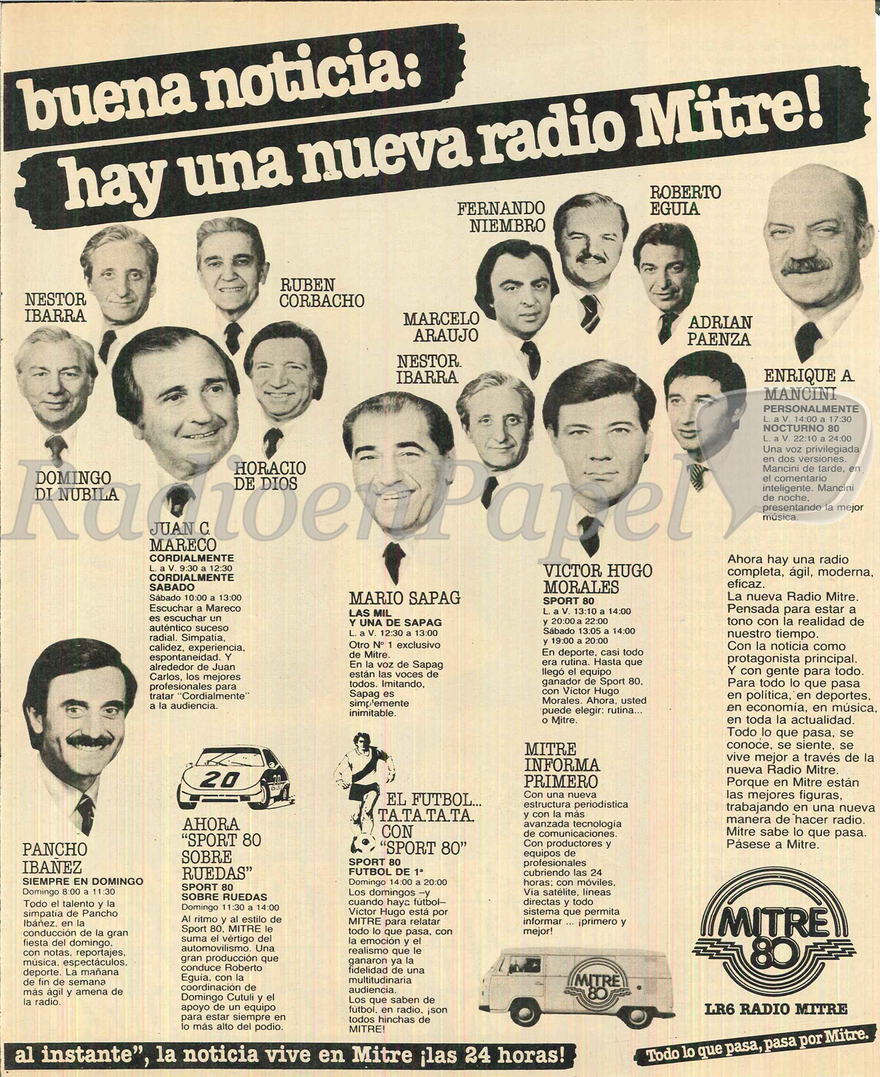 AM 790 Mitre Promo 1 Radio en Papel. Archivo Gráfico de Radio