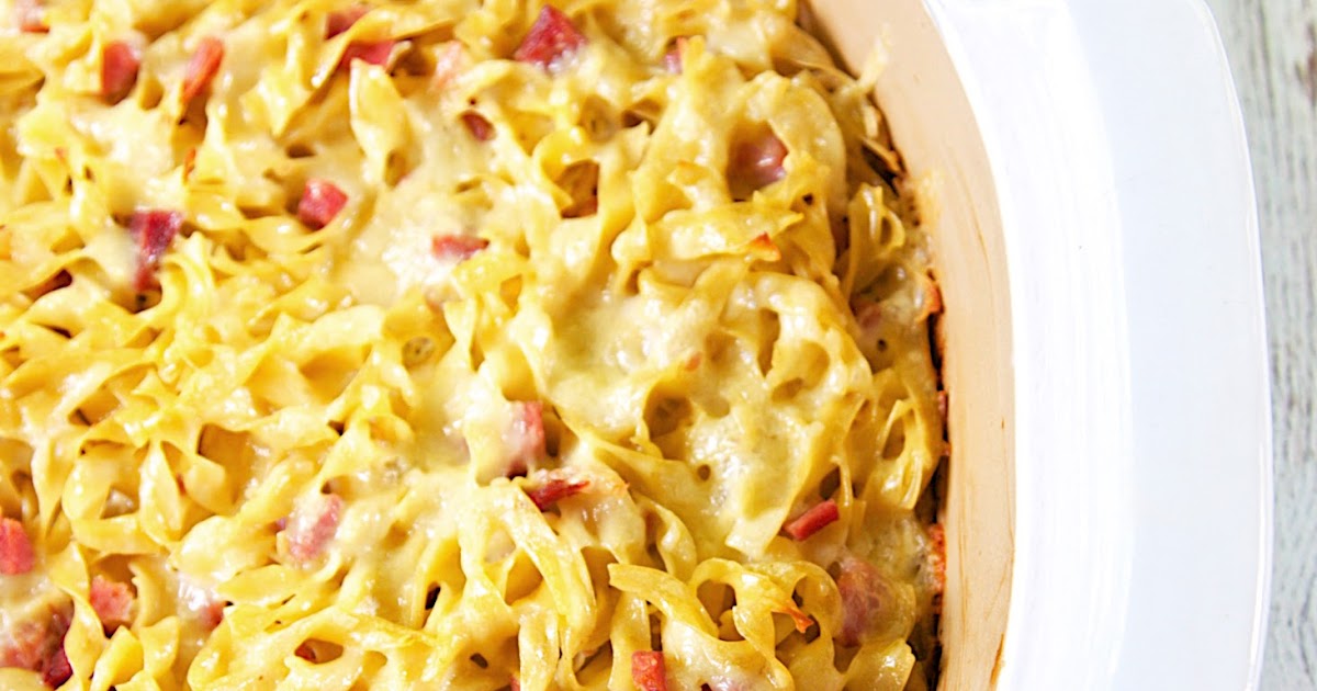 Schinken Nudel Gratin {Ham & Cheese Noodle Casserole} Plain Chicken®