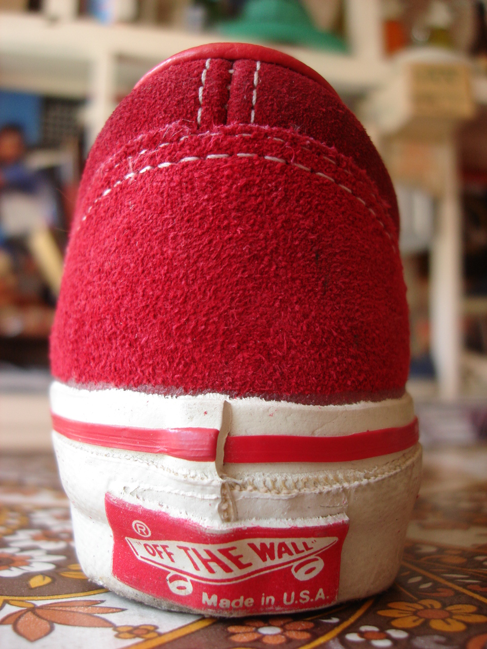theothersideofthepillow: vintage VANS solid red suede OLD SKOOL style ...