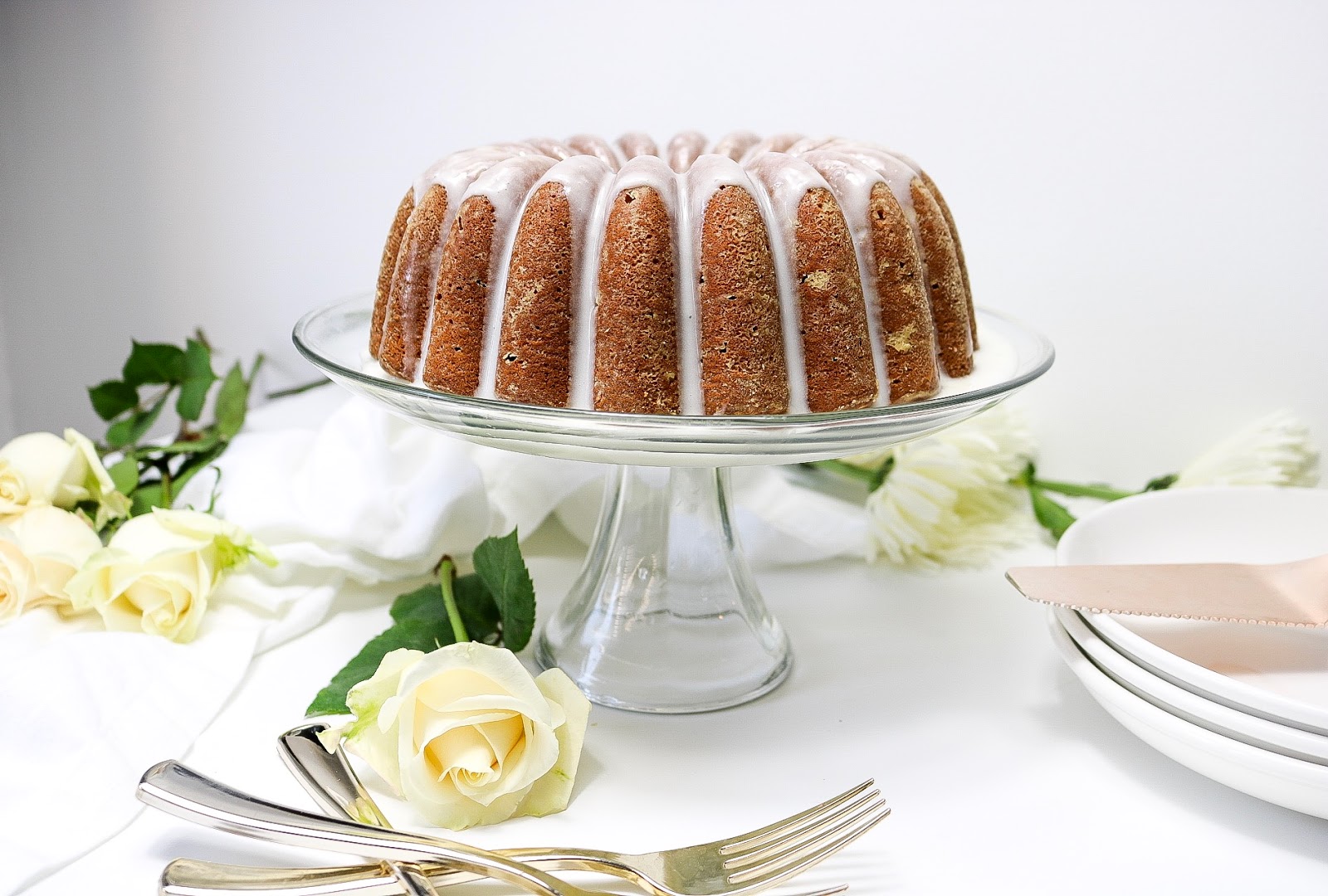 Southern Buttermilk Pound Cake with Sour Cream Lemon Glaze