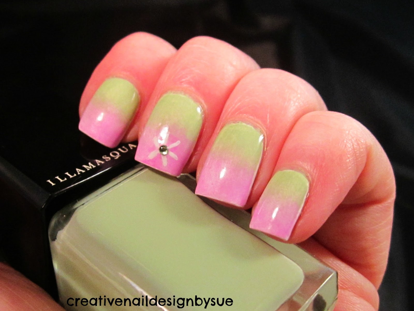 Gradient nail design with pastel colors