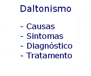 Daltonismo causas sintomas diagnóstico tratamento prevenção