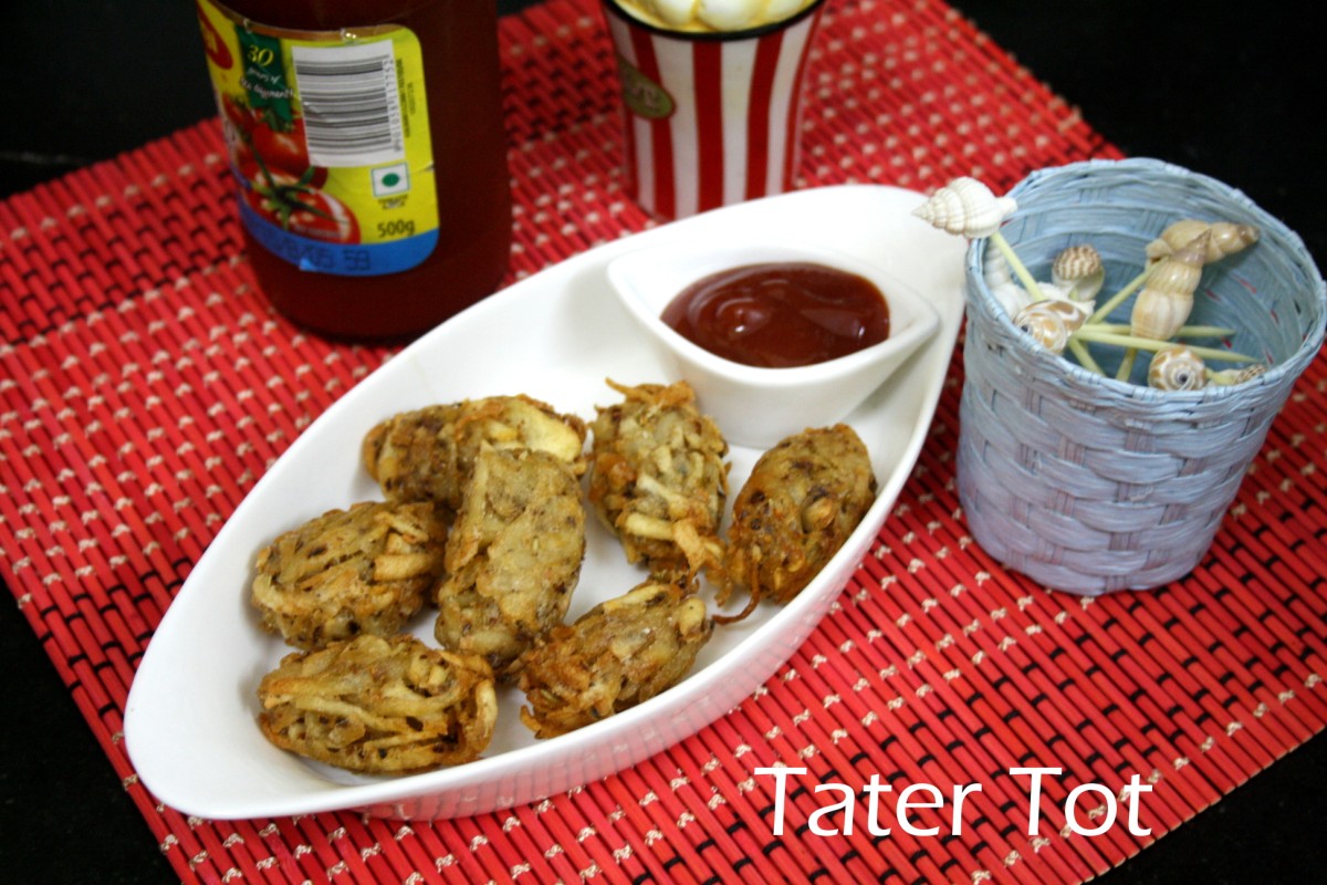 Homemade Tater Tots Deep Fried Potato Cluster Snack