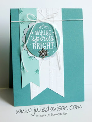 Stampin' Up! Among the Branches Winter Christmas Card #stampinup www.juliedavison.com Holiday Catalog