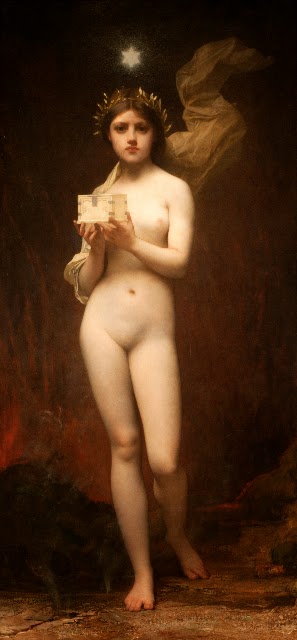 Jules Lefebvre (1836-1911), Pandora. O¦üleo sobre tela, 132 x 63 cm