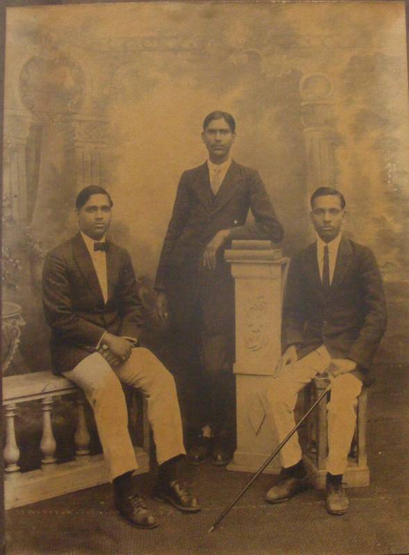 Three Gentlemen - Vintage Studio Photograph, India 1930's