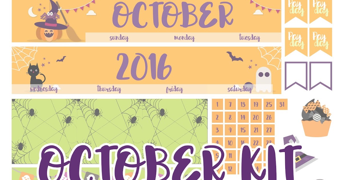 HAPPY PLANNER: OCTOBER MONTHLY KIT | Be Free
